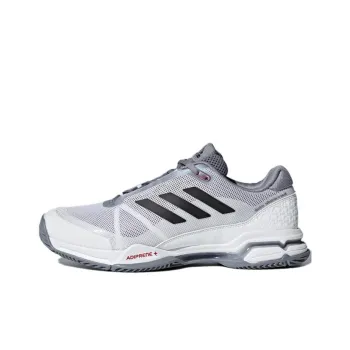 Adidas Barricade Club Slip-Resistant Low-Top Tennis Shoes Men's White Gray Black