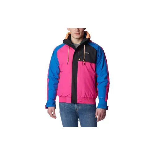 Columbia Winter Jackets Men Blue Pink