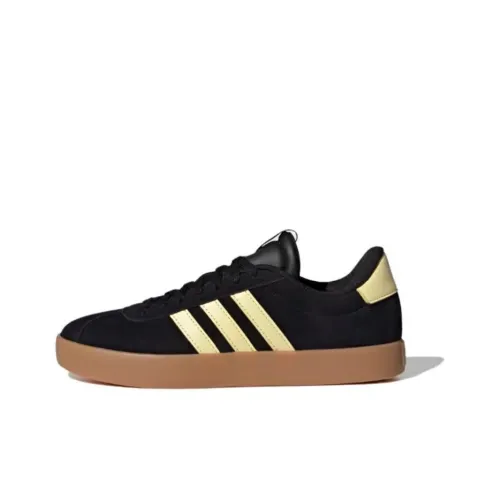 Adidas Vl Court 3.0 Skateboard Shoes Women's Low-Top Black/Yellow