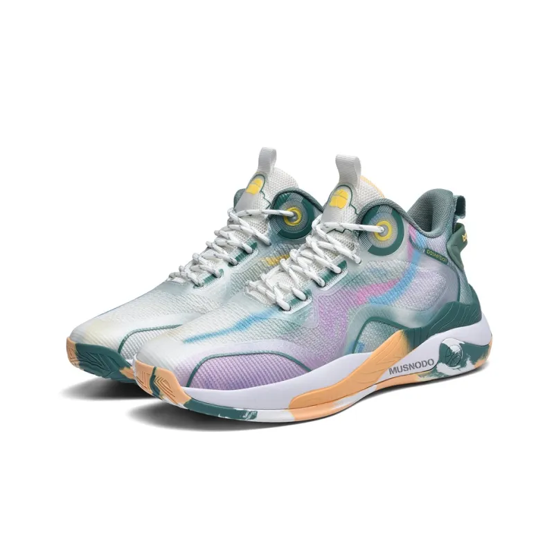 MUSNODO Mid Top Basketball Shoes Men's-14