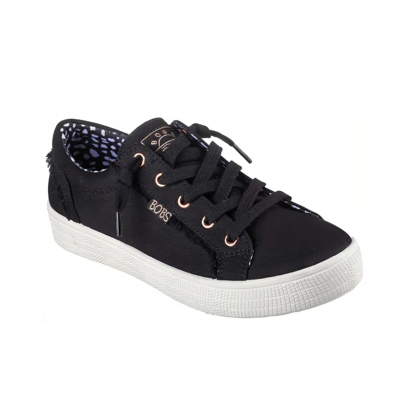 Skechers Bobs Extra Cute Slip Resistant Cushioning Abrasion Resistant Low Top Skateboard Shoes Women's Black-2