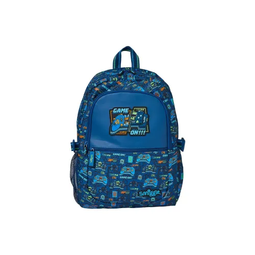 Smiggle Student Backpacks Marine Blue Game Consoles Classic