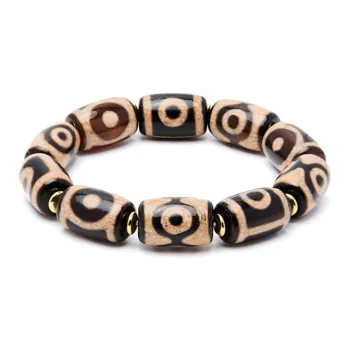 CEETOL Agate Barrel Bead Beaded Bracelet Unisex