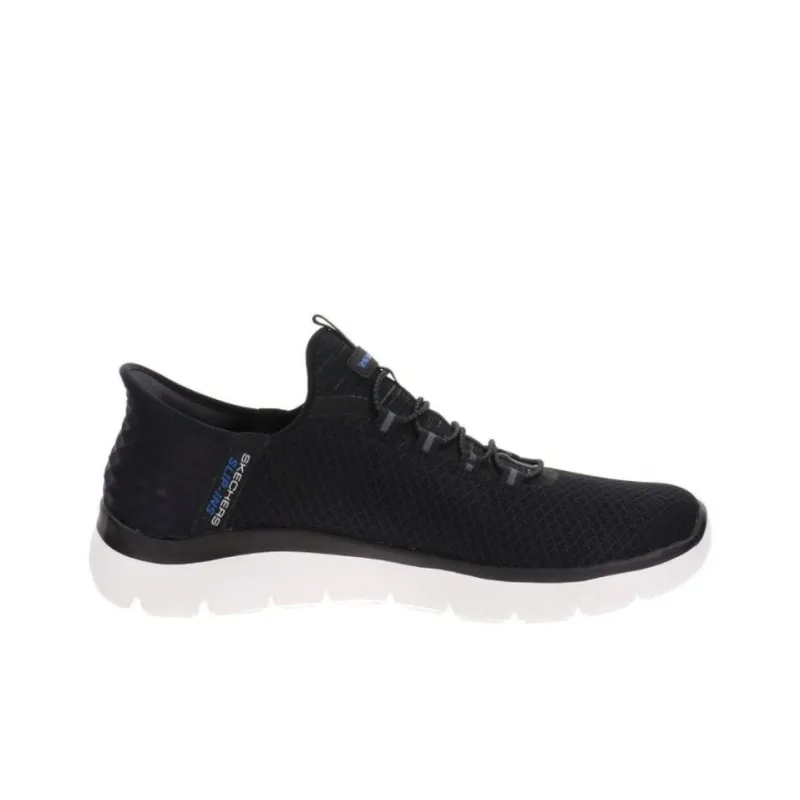 Skechers Sport Cushioned Wear Resistant Breathable Low Top Casual Shoes Men's Black White-1
