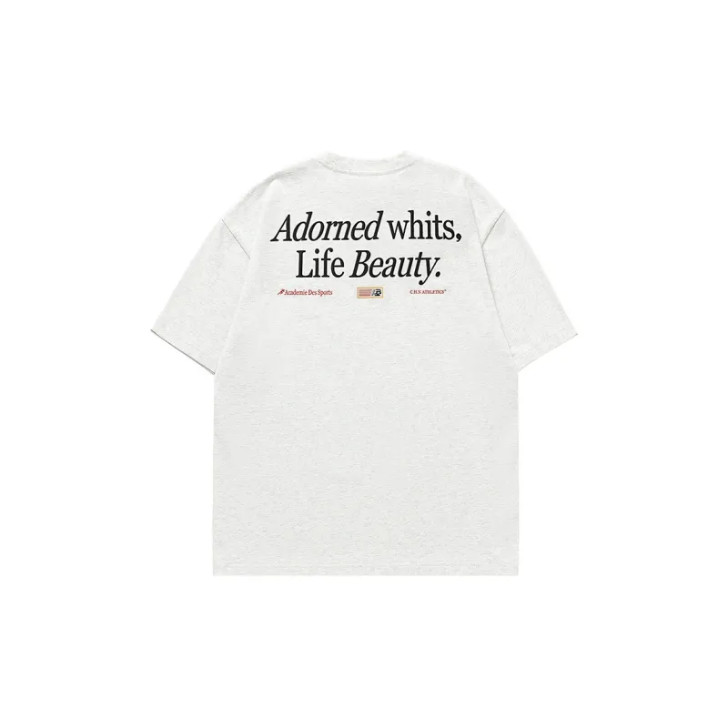 ASW ONLINE T-Shirt Unisex White Gray-1