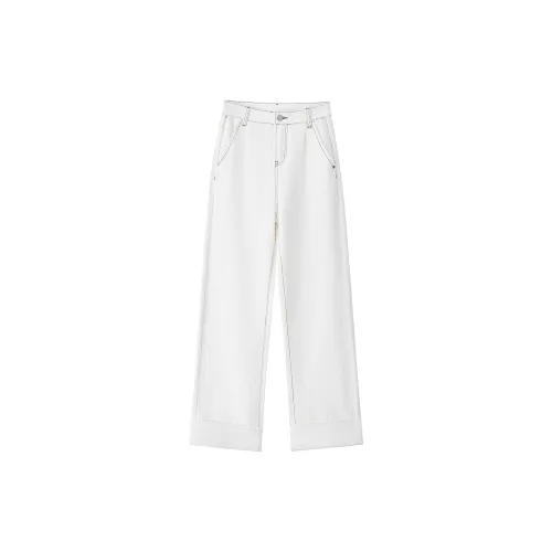 YABAOBAO Jeans Women's Glass Check White