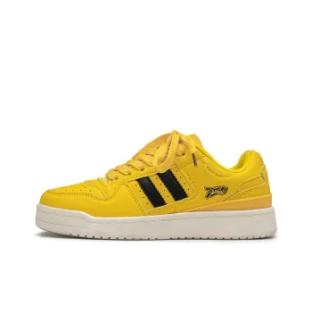 Little Red Man Skateboard Shoes Unisex Low Top Yellow/White Blue
