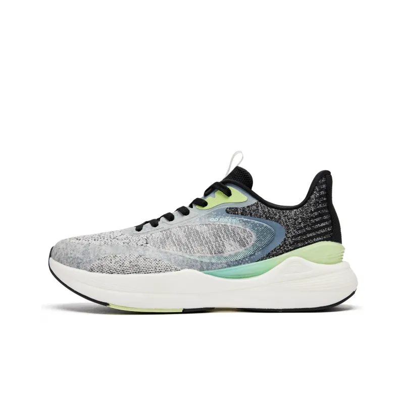QIAODAN Boundless 5.0 Cushioning Anti Slip And Wear Resistant Low Top Running Shoes Men's Crescent Moon Smart Green-0