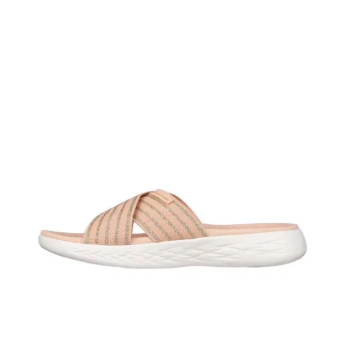 Skechers ON THE GO Slide Slippers Women's Light Pink/White