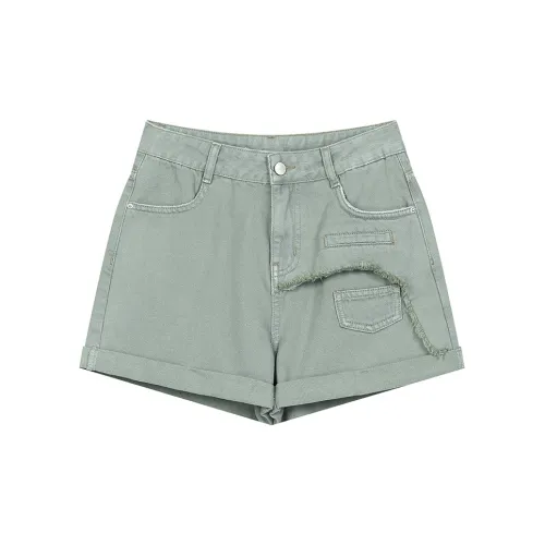 ELF SACK Denim Shorts Women's Washable Denim Gray