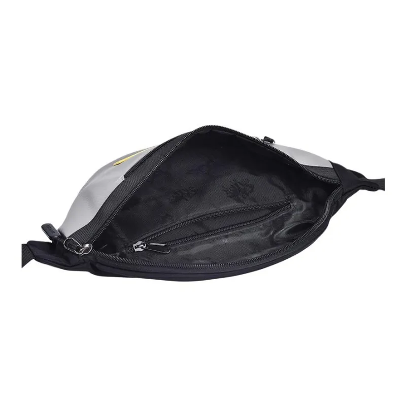 SEPTWOLVES Fabric Fanny Pack, Sling Bag, Shoulder Bag, Crossbody Bag Regular Men's Black With Yellow Logo-4