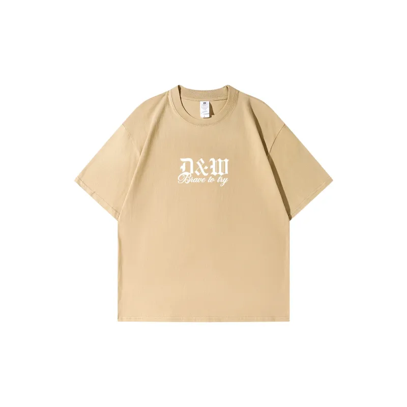 D&W T Shirts Unisex Khaki-1