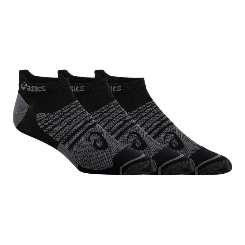 Asics Quick Lyte Plus 3pk Ankle Socks Men's 3 Pack Black-1