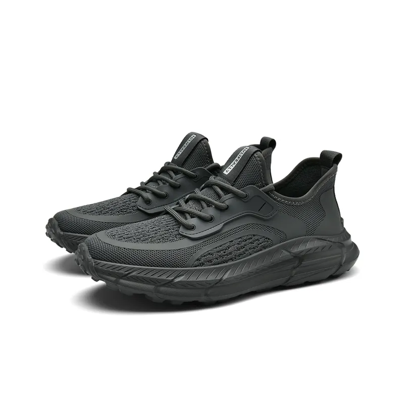 HLA Fashion Breathable Mesh Flyknit Casual Shoes Wear-Resistant Height Increasing Athletic Shoes Men's-8
