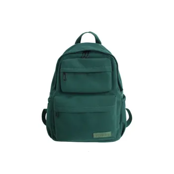 Huangmu Nylon Student Backpack Regular Unisex Yellow/Green/Black/Orange