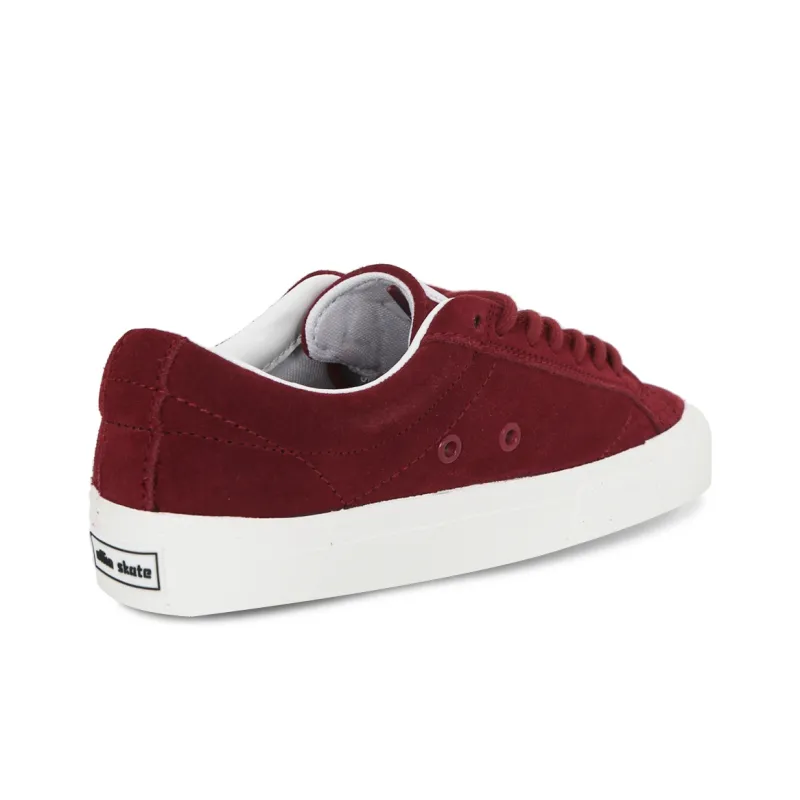 Ollieskate Slip Resistant Cushioning Low Top Skateboard Shoes Unisex Burgundy-3