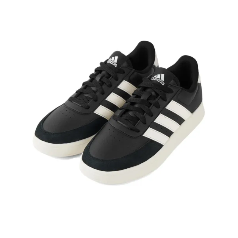 Adidas BREAKNET 2.0 Anti Slip And Wear Resistant Lightweight Low Top Skateboard Shoes Men's White Black-3