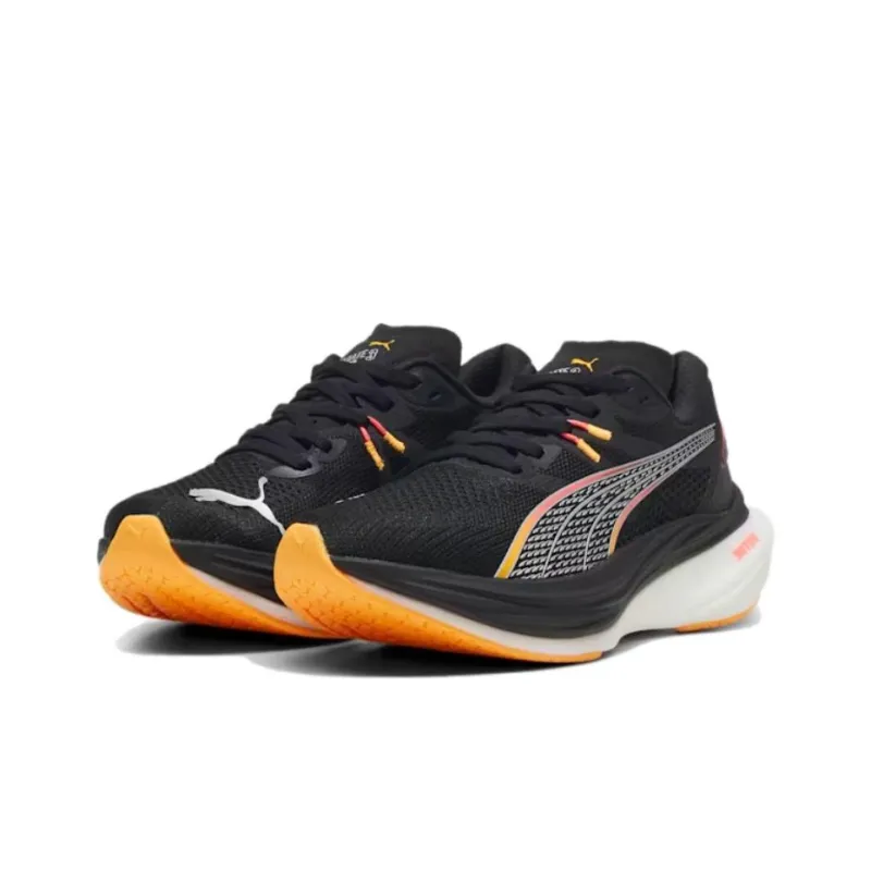 PUMA Deviate NITRO 3 Anti Slip Wear Resistant Low Top Training Running Shoes Women's Black Silver-2