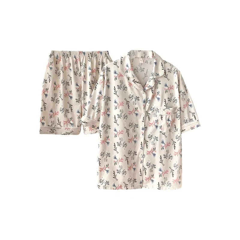CAIHENGTONG Pajama Set Women's All Over Print Floral-0
