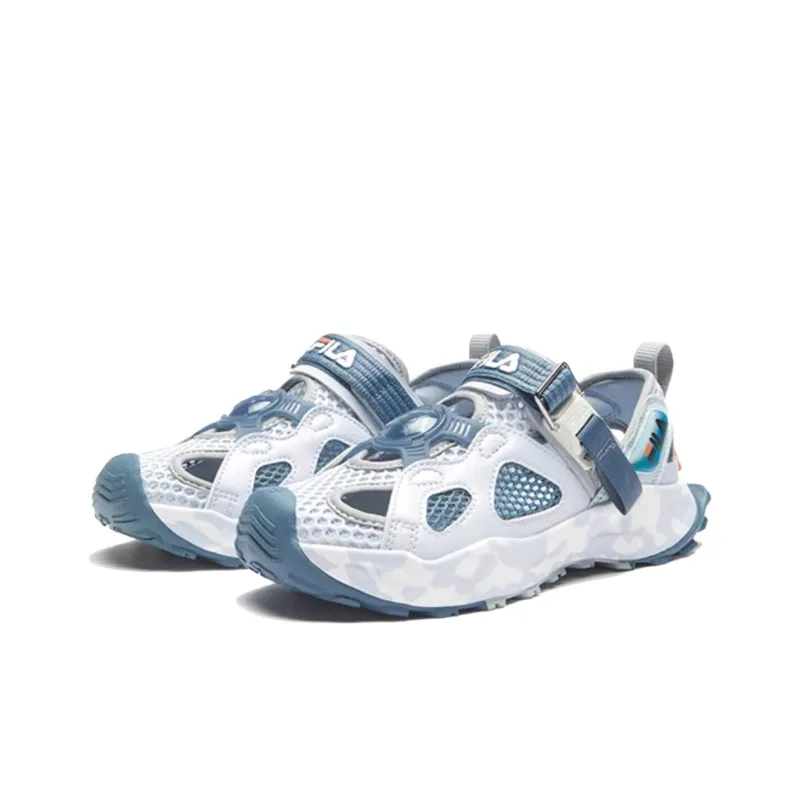 FILA KIDS Slip Resistant And Breathable Children's Sandals White Blue Unisex-2