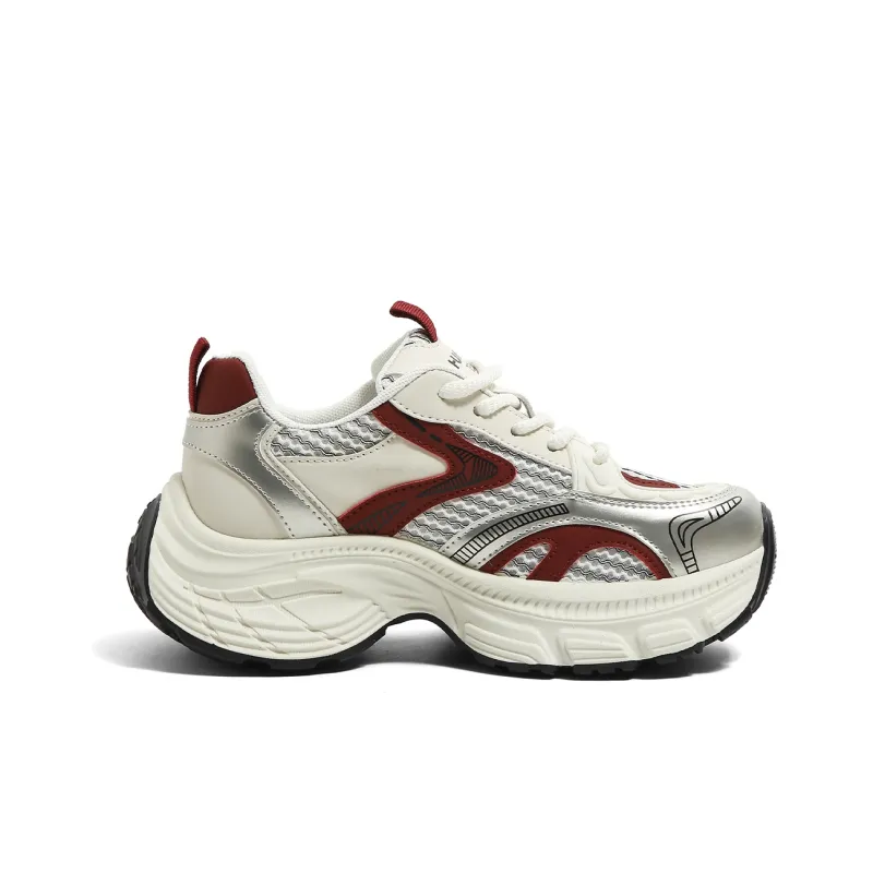 HUANQIU Breathable Support Height Increasing Chunky Sneakers Women's-7