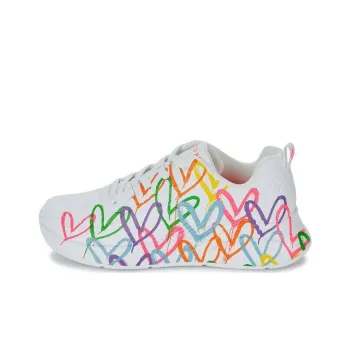 Skechers Uno Lite Goldcrown Cushioning, Wear Resistant Low Top Casual Shoes Women's White