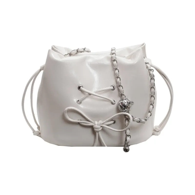 MingLu PU Crossbody Bag Shoulder Bag Women's Black/Ecru/Silver/Red-0