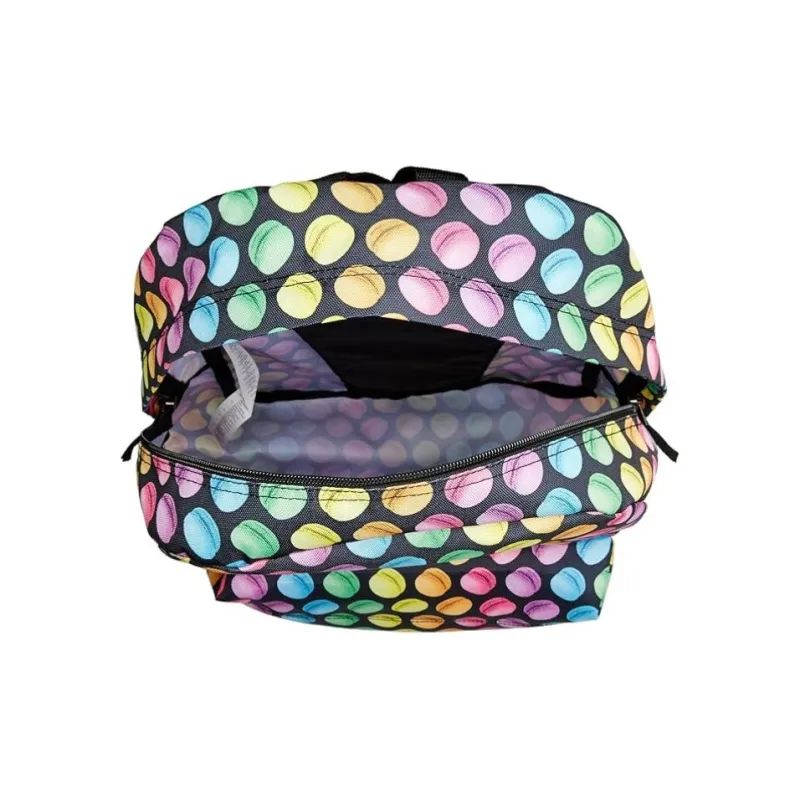 Vans Polyester Backpack Regular Unisex Black & Multicolor-2