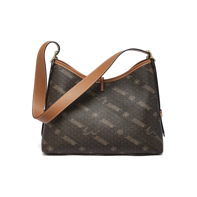 RED DRAGONFLY PVC Shoulder Bag Women's Mocha/Elegant White-2