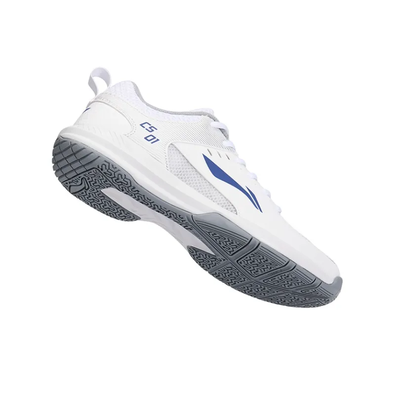 LiNing Feather Cushioned Wear Resistant Breathable Lightweight Low Top Badminton Shoes Unisex Standard White-7