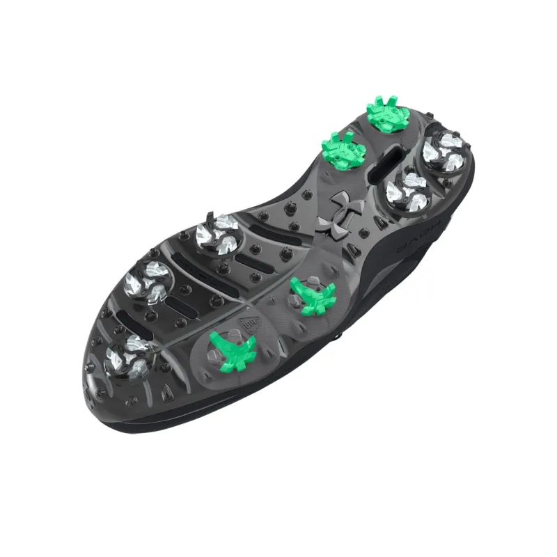 Under Armour UA Drive Pro Golf Anti Slip Wear Resistant Low Top Golf Shoes Men's Black Green-4