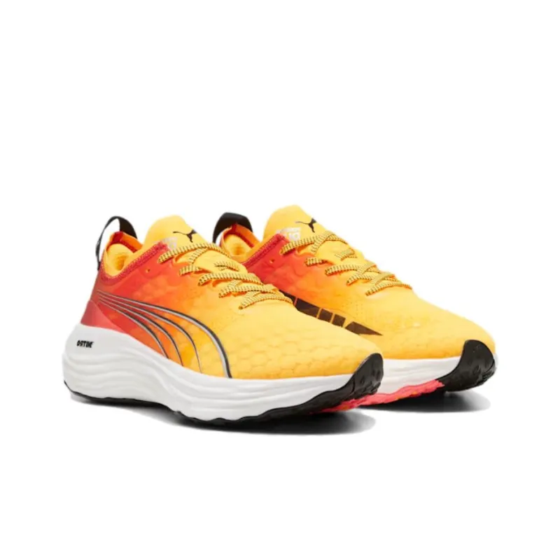 PUMA ForeverRUN Nitro Anti-Slip And Wear-Resistant Support Low-Top Casual Running Shoes Women's Yellow Orange-3