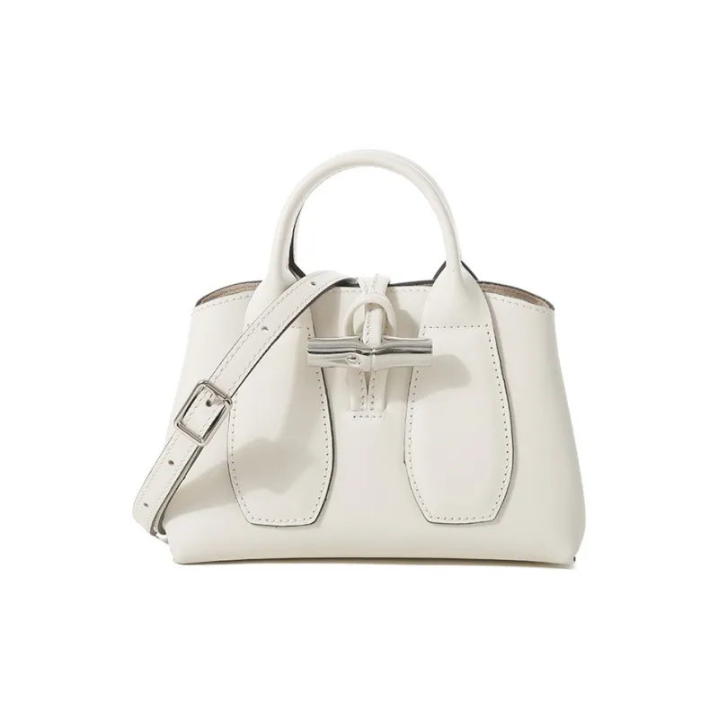 LONGCHAMP Cow Leather One Shoulder Handbags Women's Ivory White-0