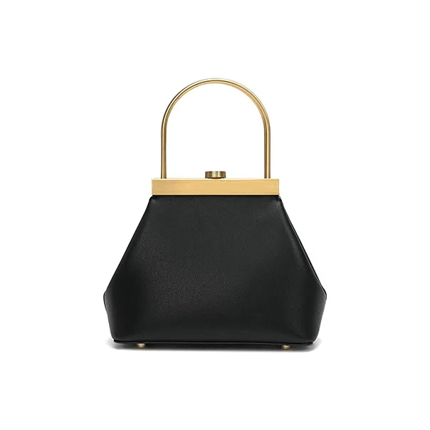 Ancient Yi Xi Cow Leather Cheongsam Handbag Trumpets Women's Black-2