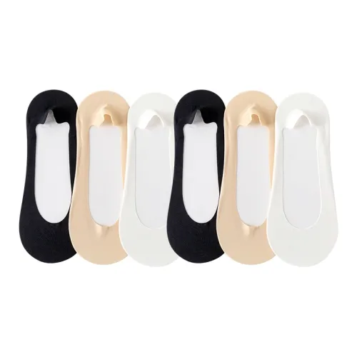 Caramella No Show Socks Women's 6 Pack Mixed Color