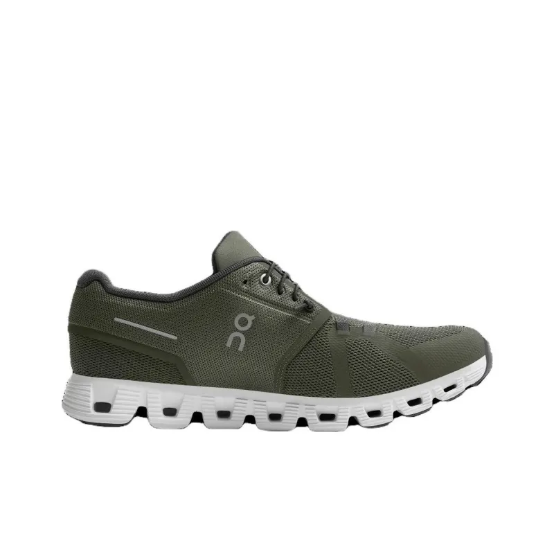 On Running Cloud 5 Olive Green White-1