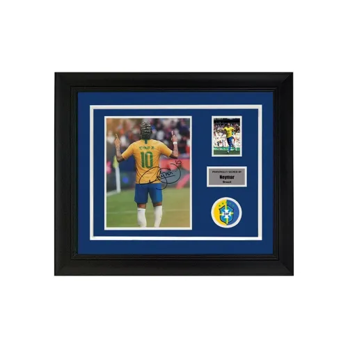 Three For Neymar 2018 World Cup Brazil Signed Photo Included SA Certificate Framed