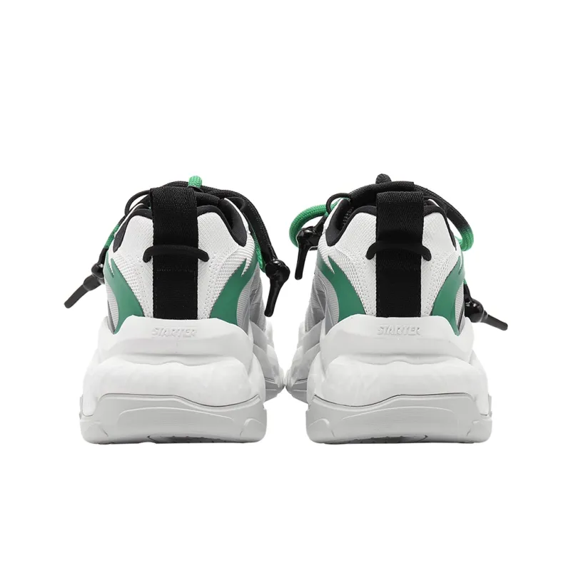 STARTER Rock Formation Series Anti Slip And Wear Resistant Breathable Low Top Chunky Sneakers Women's White-4