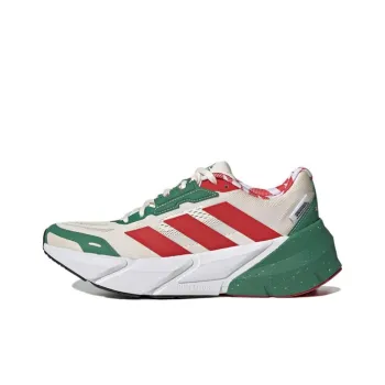 Adidas Adistar 1 Anti-Slip And Wear-Resistant Lightweight Low-Top Running Shoes Men's Green Red