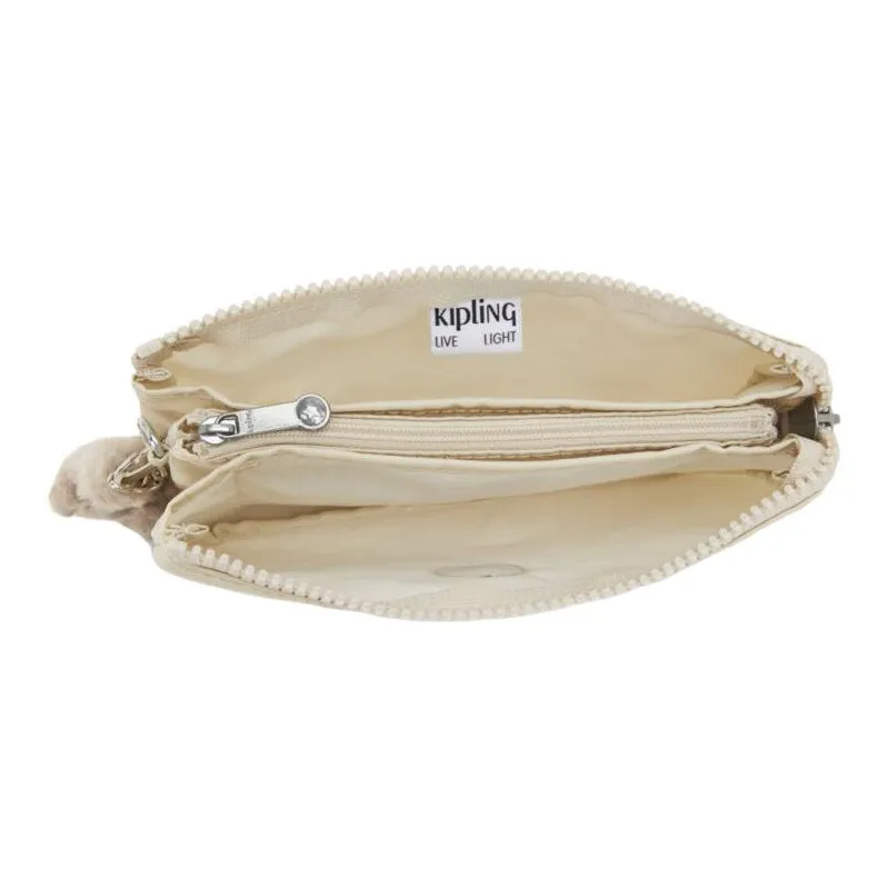 Kipling Polyamide Wallet Large Size Women's Beige Pearl-3