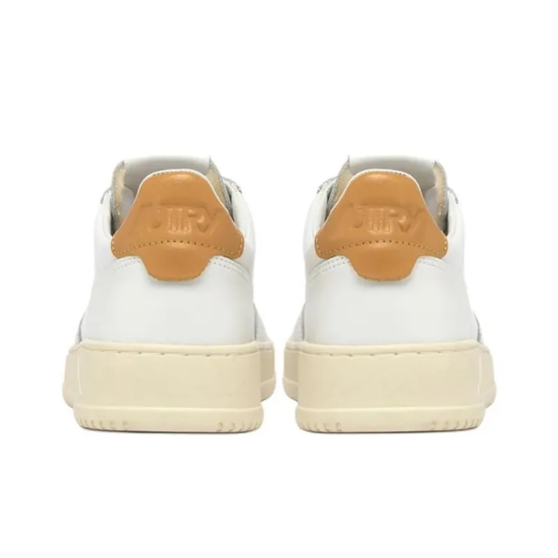 AUTRY Low Top Skateboard Shoes Men's White Orange-3