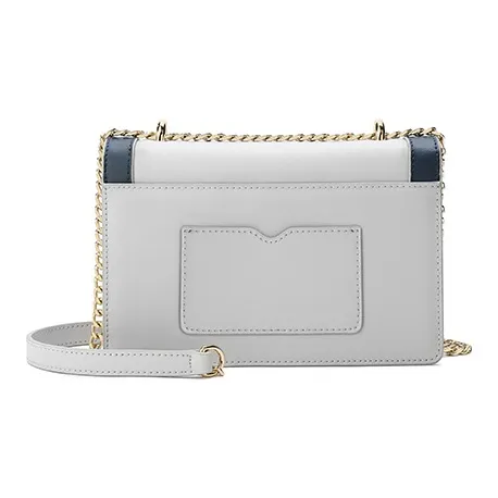 Ancient Yi Xi Cow Leather Chain Small Square Bag Shoulder Bag Women's Distant Mountain Blue-2