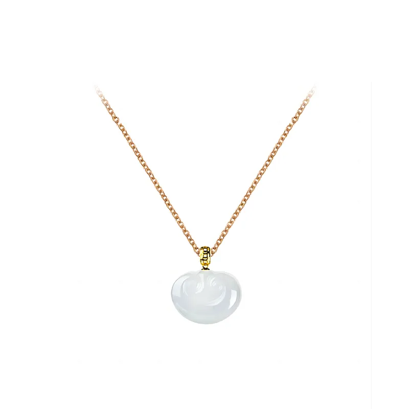 Fan Lan Hetian Jade Pendants Unisex White Jade-0