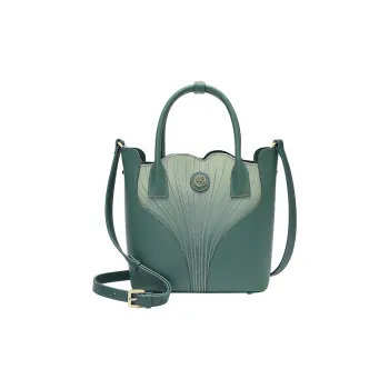 Ancient Yi Xi Cow Leather Cheongsam Handbag Shoulder Bag Crossbody Bag Women's Pine Green