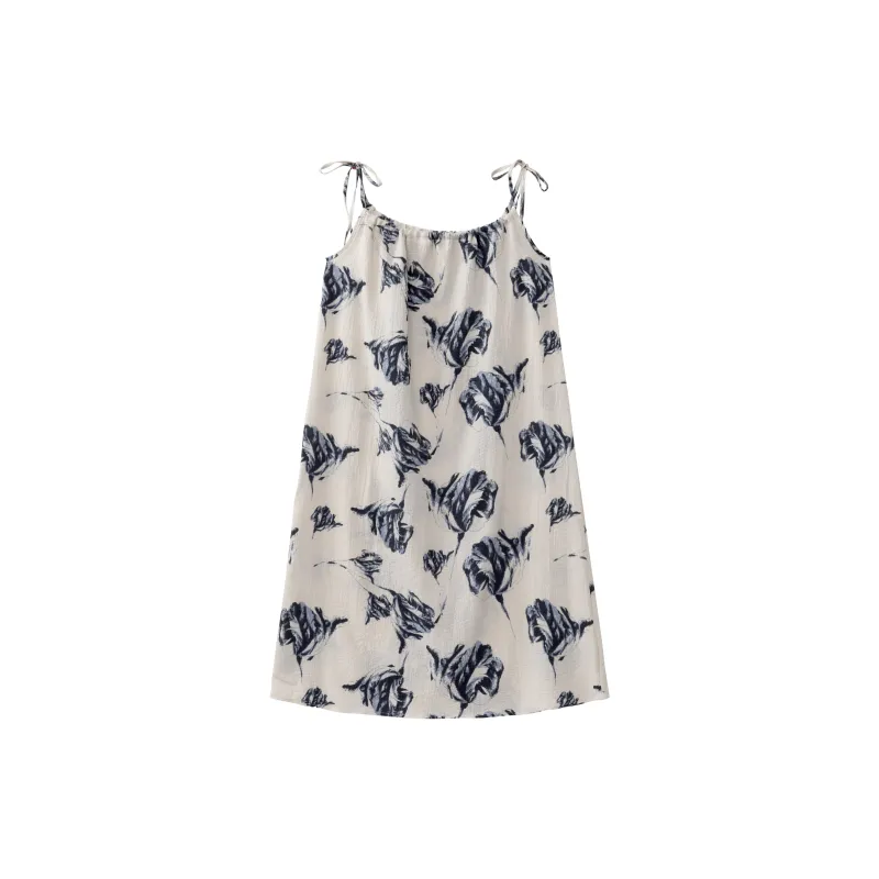 CAIHENGTONG Nightgown Women's Vintage Floral-0