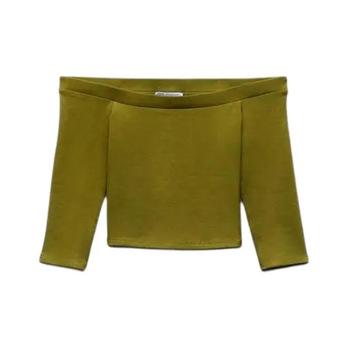 ZARA T-Shirts Women's Green