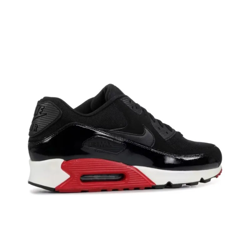 Nike Air Max 90 Essential Black Gym Red White-2