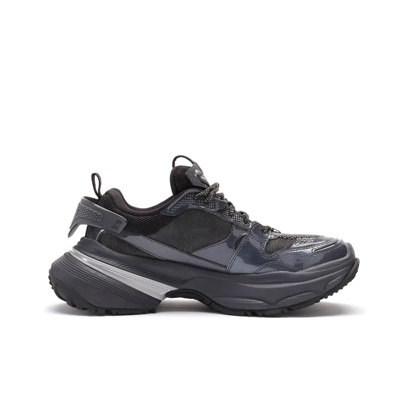 STARTER Distressed Chunky Sneakers Low Top Chunky Sneakers Women's Black-1