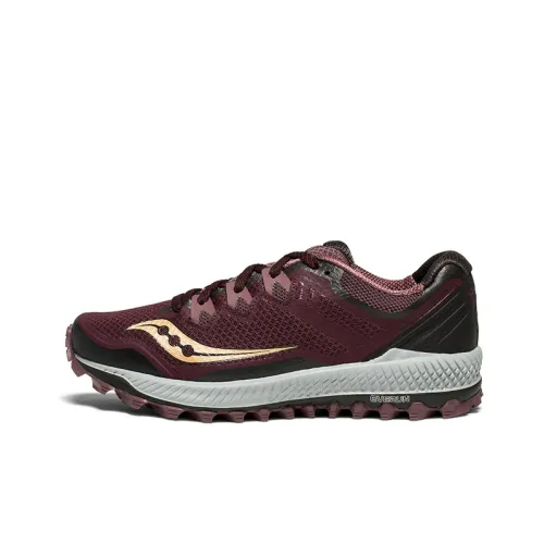 Saucony Cushioning Anti-Slip And Wear-Resistant Low-Top Running Shoes Women's Black Red