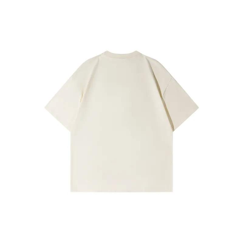 D&W T Shirts Unisex Ecru-1